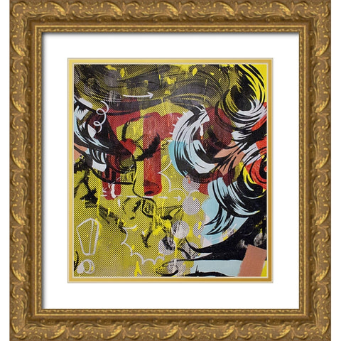 Fret 1 Gold Ornate Wood Framed Art Print with Double Matting by Monteavaro, Dan