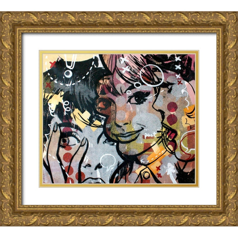 Surprise Gold Ornate Wood Framed Art Print with Double Matting by Monteavaro, Dan