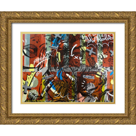 Then The Fall Gold Ornate Wood Framed Art Print with Double Matting by Monteavaro, Dan