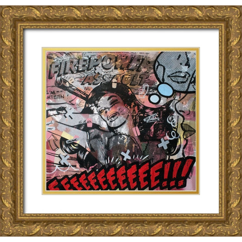 Firepower Assault Gold Ornate Wood Framed Art Print with Double Matting by Monteavaro, Dan