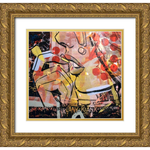 Klank Klank Gold Ornate Wood Framed Art Print with Double Matting by Monteavaro, Dan