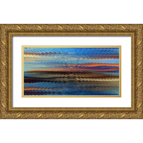 Bonneville Sunrise Gold Ornate Wood Framed Art Print with Double Matting by Manlove, David