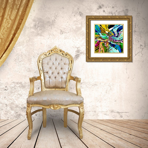 String Theory Gold Ornate Wood Framed Art Print with Double Matting by Manlove, David