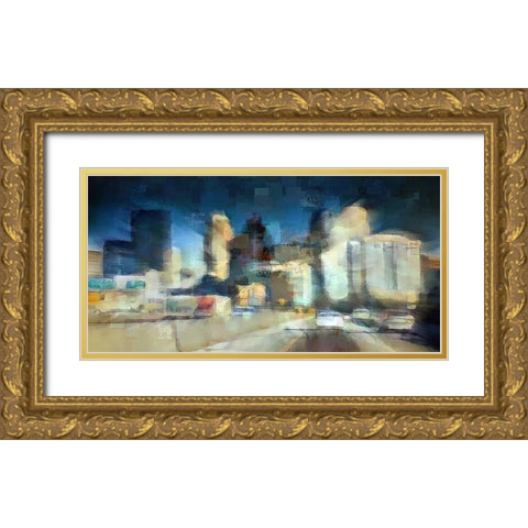 Mpls Gold Ornate Wood Framed Art Print with Double Matting by Manlove, David
