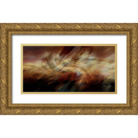 Crimson Fire VI Gold Ornate Wood Framed Art Print with Double Matting by Manlove, David