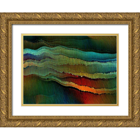 Polar Light Gold Ornate Wood Framed Art Print with Double Matting by Manlove, David