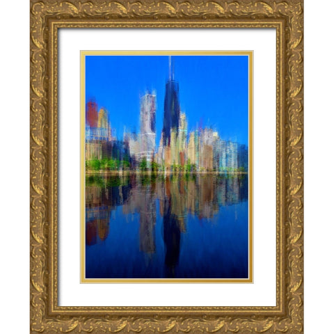 Hancock 3 Gold Ornate Wood Framed Art Print with Double Matting by Manlove, David