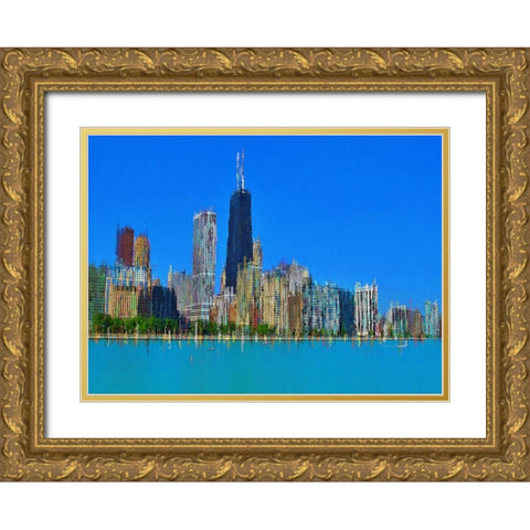 Hancock 6 Gold Ornate Wood Framed Art Print with Double Matting by Manlove, David