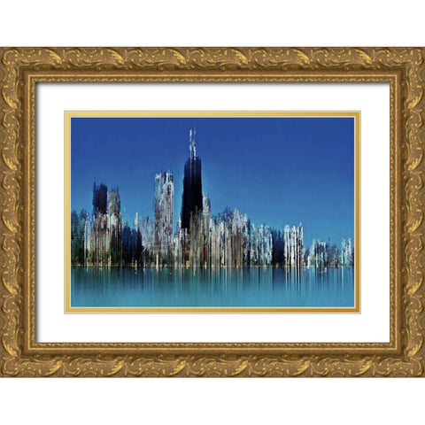 Hancock Gold Ornate Wood Framed Art Print with Double Matting by Manlove, David