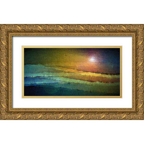The Lighthouse Gold Ornate Wood Framed Art Print with Double Matting by Manlove, David