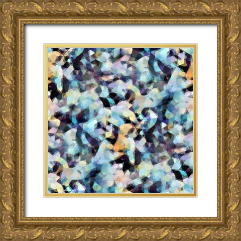 Frosty Gold Ornate Wood Framed Art Print with Double Matting by Manlove, David