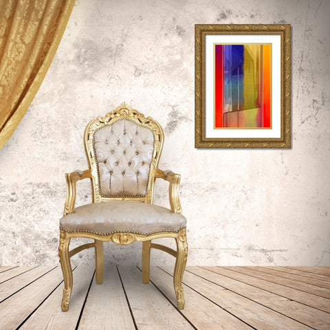 Oil Lamp Gold Ornate Wood Framed Art Print with Double Matting by Manlove, David