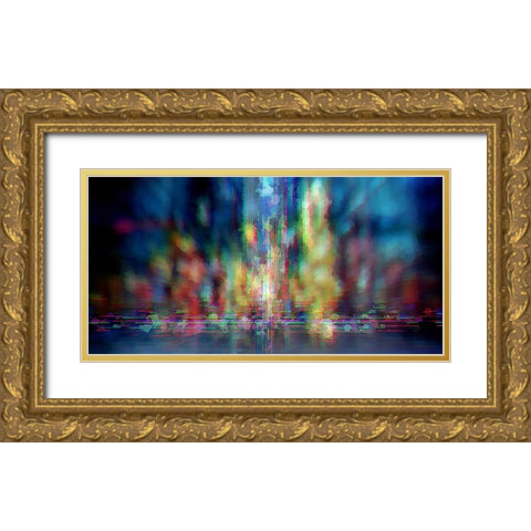 Neon Jungle Gold Ornate Wood Framed Art Print with Double Matting by Manlove, David