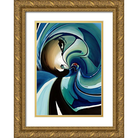 Evening Stroll With Salvador 2 Gold Ornate Wood Framed Art Print with Double Matting by Manlove, David