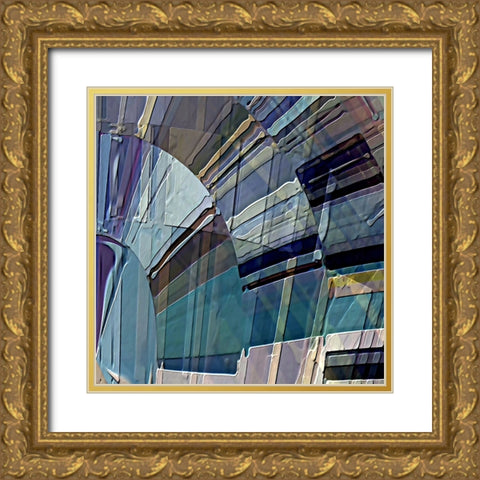 Lyricism B Gold Ornate Wood Framed Art Print with Double Matting by Manlove, David