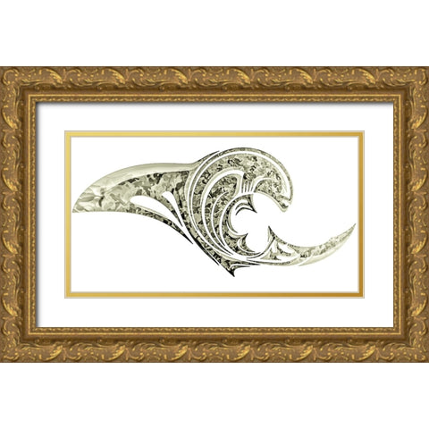 Alien Emergence Insignia Gold Ornate Wood Framed Art Print with Double Matting by Manlove, David