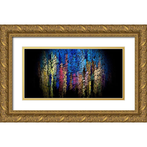 Out of the Darkness Gold Ornate Wood Framed Art Print with Double Matting by Manlove, David