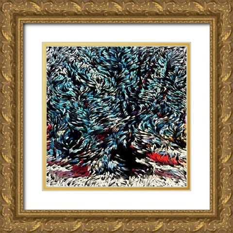 Wintery Bliss Gold Ornate Wood Framed Art Print with Double Matting by Manlove, David