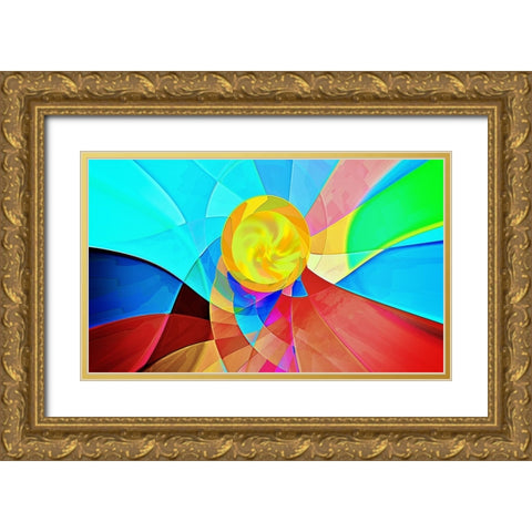 Sun 01032022 Gold Ornate Wood Framed Art Print with Double Matting by Manlove, David