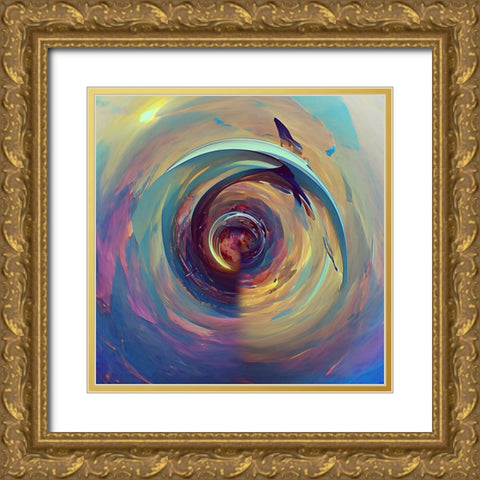 Tanhauser Gate Gold Ornate Wood Framed Art Print with Double Matting by Manlove, David