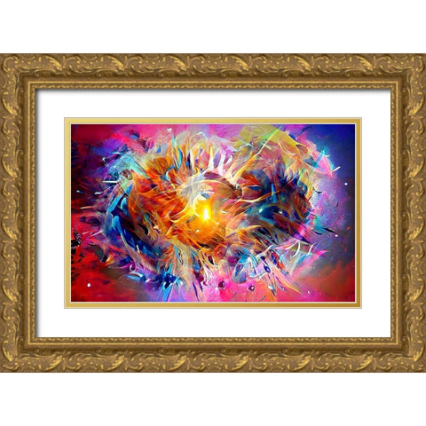 Ai Astronomy 2 Gold Ornate Wood Framed Art Print with Double Matting by Manlove, David