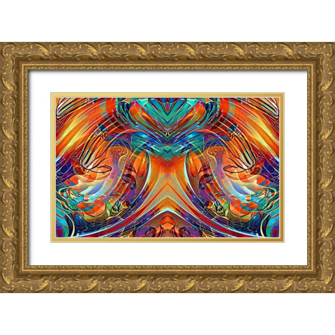 Glass Blower 3 Gold Ornate Wood Framed Art Print with Double Matting by Manlove, David