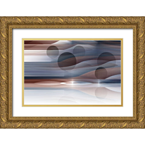 Alien Horizon 1 Gold Ornate Wood Framed Art Print with Double Matting by Manlove, David