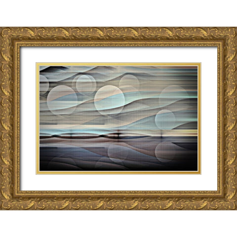 Alien Horizon R Gold Ornate Wood Framed Art Print with Double Matting by Manlove, David
