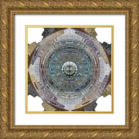 Zoe Gold Ornate Wood Framed Art Print with Double Matting by Manlove, David