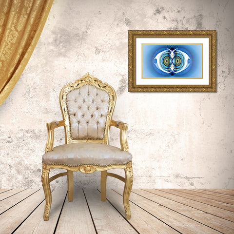 Introspection R Gold Ornate Wood Framed Art Print with Double Matting by Manlove, David