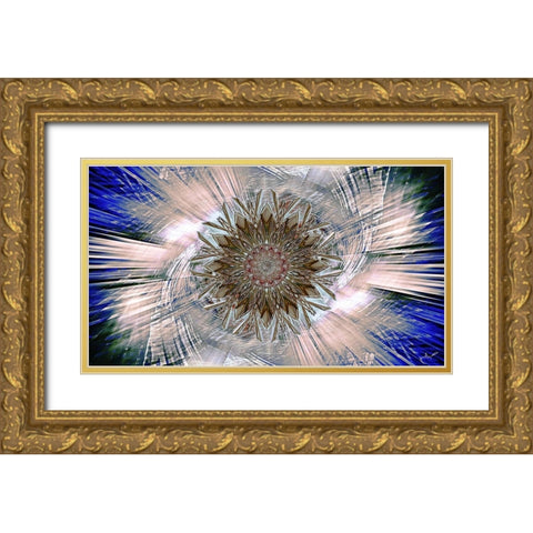 Ice Star cbs Gold Ornate Wood Framed Art Print with Double Matting by Manlove, David