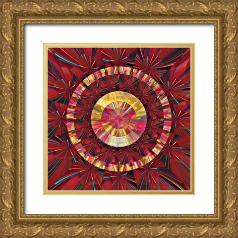 Pearl Electric Half-Hour Clock 3 Gold Ornate Wood Framed Art Print with Double Matting by Manlove, David