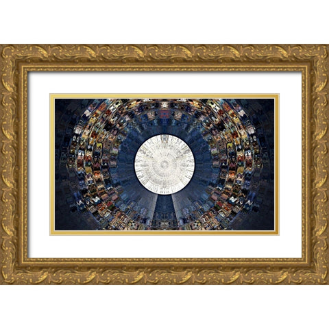 The Orb Gold Ornate Wood Framed Art Print with Double Matting by Manlove, David