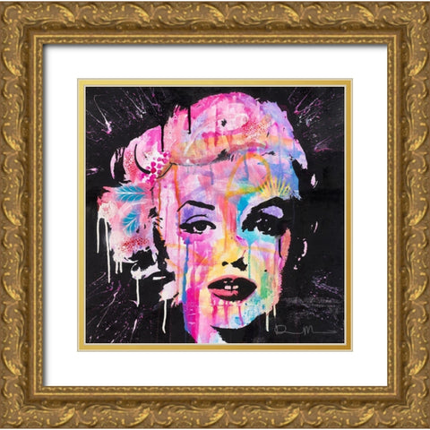 Marilyn Monroe Gold Ornate Wood Framed Art Print with Double Matting by Dean Russo Collection