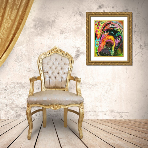 Olâ€™ Droopyface Gold Ornate Wood Framed Art Print with Double Matting by Dean Russo Collection