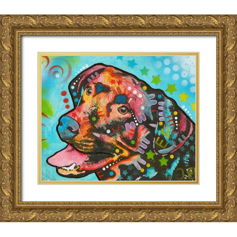 Love is a bark Gold Ornate Wood Framed Art Print with Double Matting by Dean Russo Collection