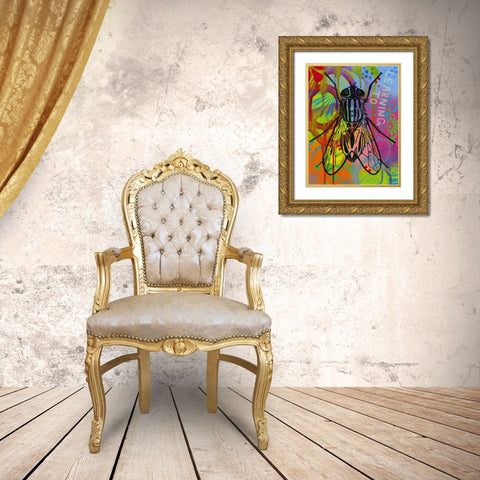 Leaning to Fly Gold Ornate Wood Framed Art Print with Double Matting by Dean Russo Collection