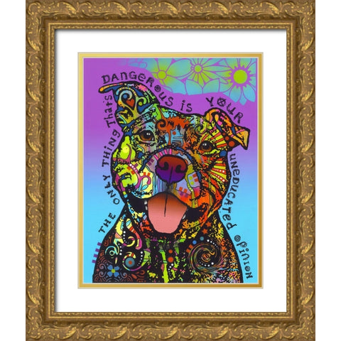 Dangerous Gold Ornate Wood Framed Art Print with Double Matting by Dean Russo Collection