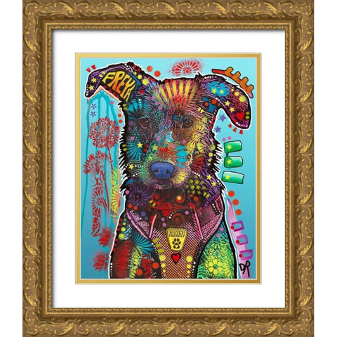 Freya Gold Ornate Wood Framed Art Print with Double Matting by Dean Russo Collection