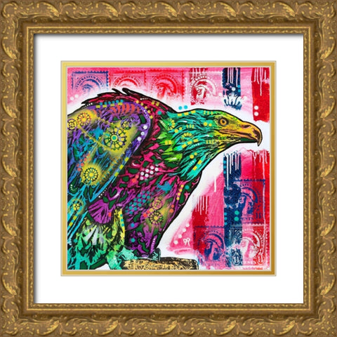 Eagle Gold Ornate Wood Framed Art Print with Double Matting by Dean Russo Collection