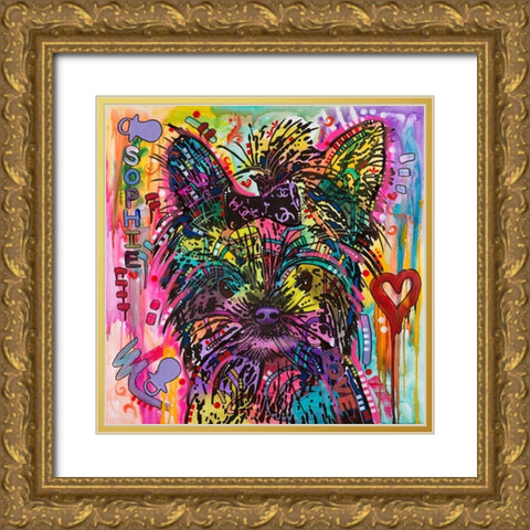 Sophie Gold Ornate Wood Framed Art Print with Double Matting by Dean Russo Collection