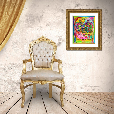 Aries Gold Ornate Wood Framed Art Print with Double Matting by Dean Russo Collection