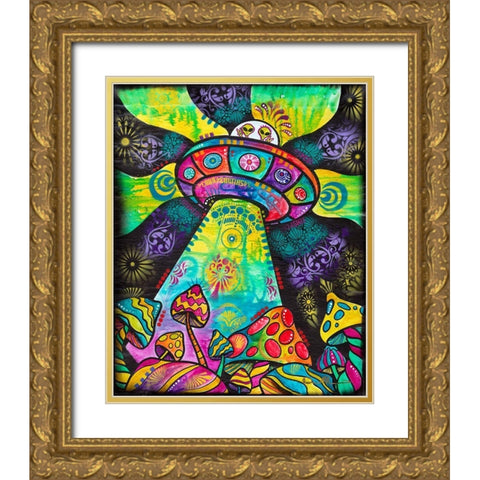 We Come in Peace Gold Ornate Wood Framed Art Print with Double Matting by Dean Russo Collection