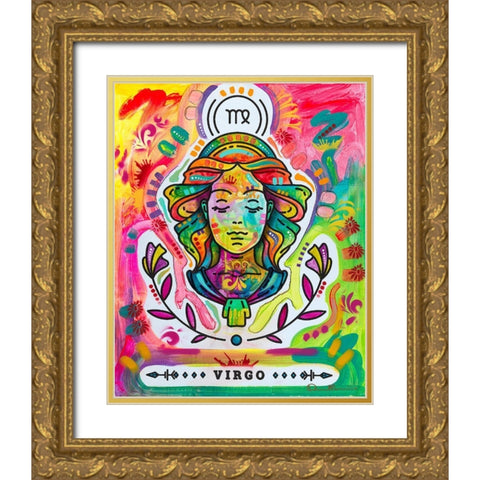 Virgo Gold Ornate Wood Framed Art Print with Double Matting by Dean Russo Collection
