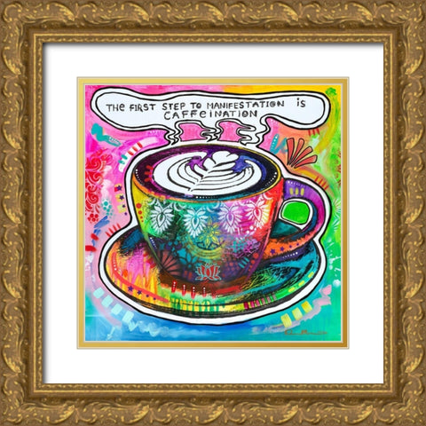 Caffeination Gold Ornate Wood Framed Art Print with Double Matting by Dean Russo Collection