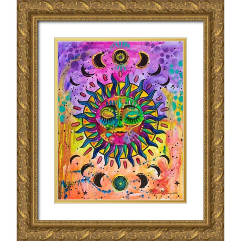 Sun Gold Ornate Wood Framed Art Print with Double Matting by Dean Russo Collection