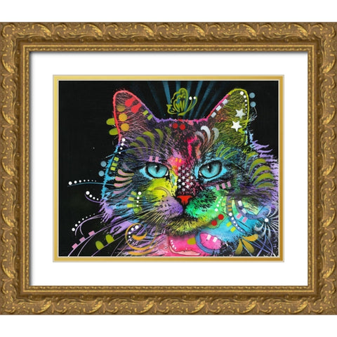 Blue Stare Gold Ornate Wood Framed Art Print with Double Matting by Dean Russo Collection