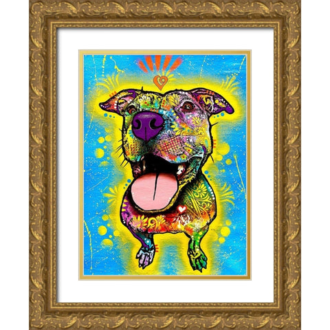 Laughter Gold Ornate Wood Framed Art Print with Double Matting by Dean Russo Collection