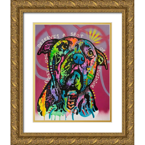 A Spot Of Sunshine Gold Ornate Wood Framed Art Print with Double Matting by Dean Russo Collection