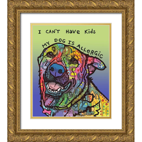 Allergic Gold Ornate Wood Framed Art Print with Double Matting by Dean Russo Collection